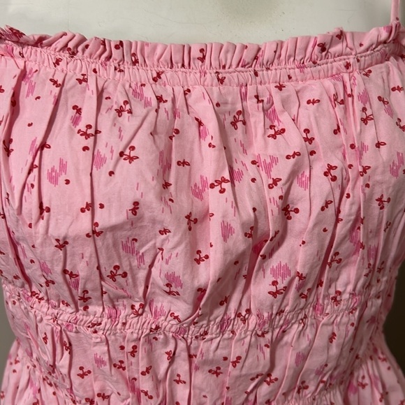 Free People Gabby Mini Dress Pink Floral Print A Line Pockets Sz M NEW - Picture 6 of 15
